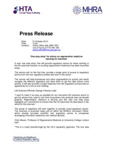Microsoft Word - One Stop Shop Press release
