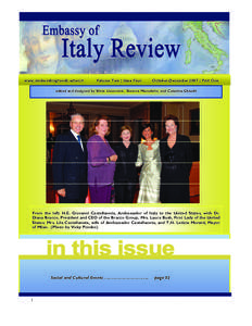 Catalog Title  www.ambwashingtondc.esteri.it Volume Two | Issue Four