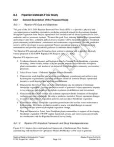 [removed] Riparian Instream Flow Study General Description of the Proposed Study