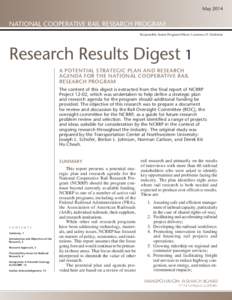 National Copperative Rail Research Program Research Results Digest 1