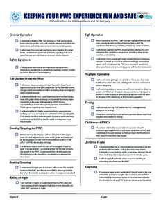 KEEPING YOUR PWC EXPERIENCE FUN AND SAFE  NASBLA Seal of Safe Practices