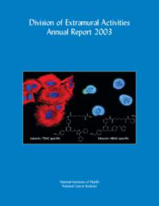 Division of Extramural Activities Annual Report 2003 National Institutes of Health National Cancer Institute