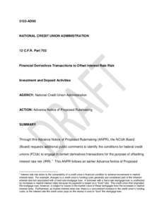 3133-AD90  NATIONAL CREDIT UNION ADMINISTRATION 12 C.F.R. Part 703