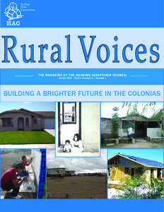 Building Rural Communities Rural Voices THE MAGAZINE OF THE HOUSING ASSISTANCE COUNCIL