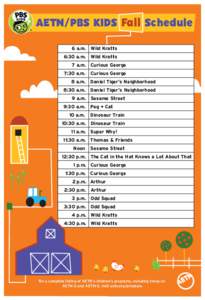 Kids Club schedule-fall 2015