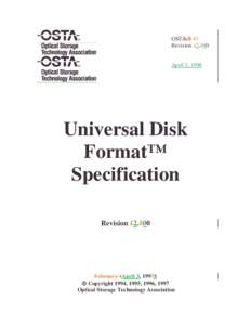 Reference / ISO / File system / Optical disc authoring / CFS / Disk file systems / Computing / Universal Disk Format