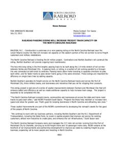News Release FOR IMMEDIATE RELEASE July 22, 2013 Media Contact: Teri Saylor[removed]