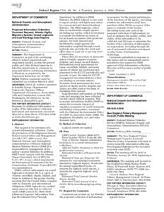 Federal Register / Vol. 80, No. 3 / Tuesday, January 6, [removed]Notices DEPARTMENT OF COMMERCE National Oceanic and Atmospheric Administration Proposed Information Collection; Comment Request; Atlantic Highly