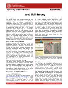 Agronomy Fact Sheet Series  Fact Sheet 52 Web Soil Survey Introduction
