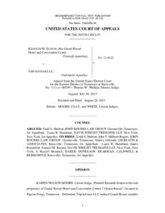 RECOMMENDED FOR FULL-TEXT PUBLICATION Pursuant to Sixth Circuit I.O.P[removed]b) File Name: 13a0255p.06 UNITED STATES COURT OF APPEALS FOR THE SIXTH CIRCUIT