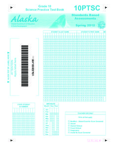 Grade 10 Science Practice Test Book 10PTSC Standards Based Assessments