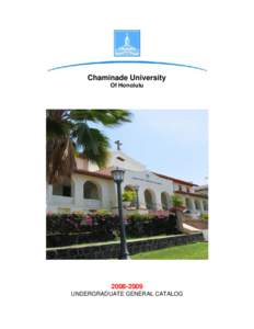 Chaminade University of Honolulu Catalog for[removed]