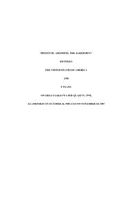 PROTOCOL AMENDlNG THE 1978 AGREEMENT BETWEEN THE UNITED STATES OF AMERICA AND CANADA ON GREAT LAKES WATER QUALITY, AS AMENDED ON  NOVEMBER 18, 1987