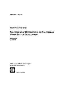 Western Asia / Palestine / Israeli–Palestinian conflict / Fatah–Hamas conflict / Palestinian National Authority / Water /  Sanitation and Hygiene Monitoring Program / Applied Research Institute–Jerusalem / Gaza / State of Palestine / Asia / Palestinian territories / Palestinian nationalism