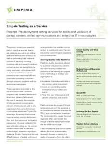 Empirix Testing as a Service