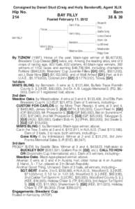 Consigned by Denali Stud (Craig and Holly Bandoroff), Agent XLIX  Hip No[removed]Barn