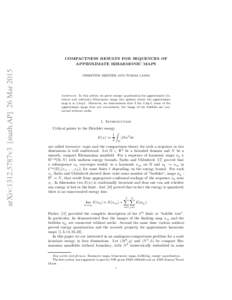 arXiv:1312.5787v3 [math.AP] 26 MarCOMPACTNESS RESULTS FOR SEQUENCES OF APPROXIMATE BIHARMONIC MAPS CHRISTINE BREINER AND TOBIAS LAMM