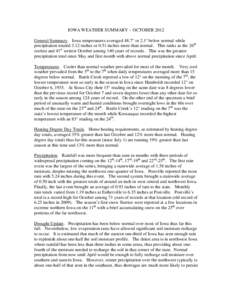 Precipitation / Rain / Weather / Iowa / Blizzards / Halloween blizzard / Earth rainfall climatology / Meteorology / Atmospheric sciences / Ice storms