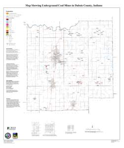 Map Showing Underground Coal Mines in Dubois County, Indiana Explanation Documented Mine Subsidence Dubois_County_Underground_Coal_Seam_2010 Dubois_County_Underground_Total_2010