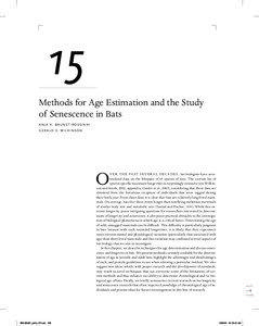 15 Methods for Age Estimation and the Study of Senescence in Bats