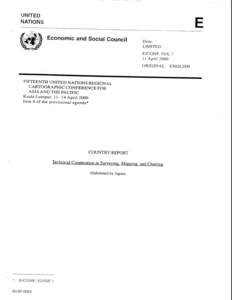 Navigation / Geodesy / Surveying / Topographic map / Japan International Cooperation Agency / Secon / Hydrographic office / Nautical chart / Global Map / Cartography / Hydrography / Geography