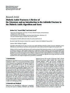 Diabetic Ankle Fractures: A Review of the Literature and an Introduction to the Adelaide Fracture in the Diabetic Ankle  Algorithm and Score