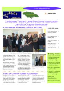 CTLPA JAMAICA CHAPTER  February 2011 Caribbean Tertiary Level Personnel Association Jamaica Chapter Newsletter