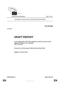 [removed]EUROPEAN PARLIAMENT Committee on the Environment, Public Health and Food Safety[removed]INI)