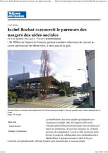 Filet social: Isabel Rochat raccourcit le parcours des usagers des aides sociales - tdg[removed]ch