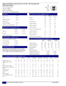 CHICAGO-KENT COLLEGE OF LAW-IITStandardInformation Report 565 West Adams Street CHICAGO-KENT