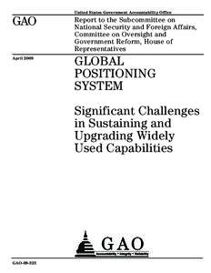 United States Government Accountability Office  GAO Report to the Subcommittee on National Security and Foreign Affairs,