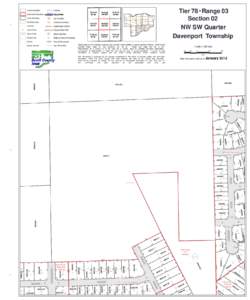 County Boundary  Tier 78 Range 03 Section 02 NW SW Quarter Davenport Township