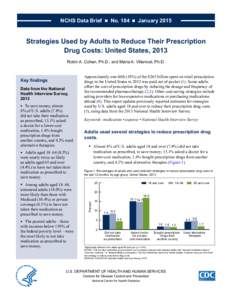 NCHS Data Brief, Number 184, January 2015