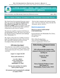 LDCA PRAP Clearview Landfill FINAL Fact Sheet