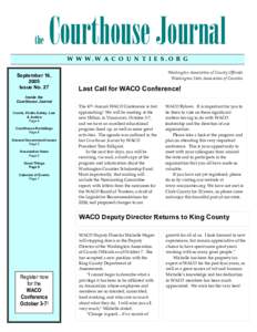 Waco /  Texas / County / Hurricane Katrina / Sheriffs in the United States / NaCo. / Brian Sonntag / King County /  Washington / United States / Local government in the United States / Taxation in the United States / Tim Eyman