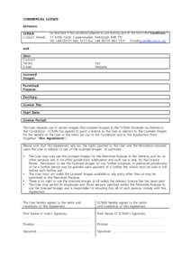 COMMERCIAL LICENCE between SCRAN Contact Details:  (as described in the conditions attached to and forming part of this Form (the
