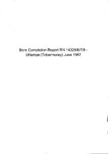 Bore Completion Report RNUrlampe-(Tobermorey) June 1987  133.1 R1 E 11Y4sEi POIVR