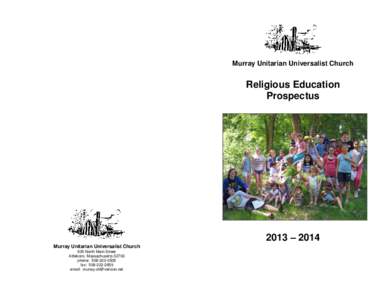 Murray Unitarian Universalist Church  Religious Education Prospectus  2013 – 2014