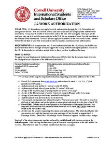 Employment authorization document / I-9 / J-2 visa / Passport / United States Citizenship and Immigration Services / Visa / Form I-94 / Foreign workers / L-2 visa / United States Department of Homeland Security / Government / Immigration to the United States