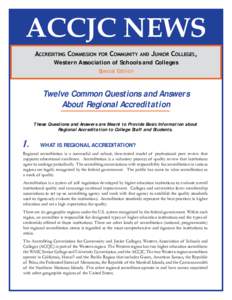 ACCJC NEWS Accrediting Commission for  Community