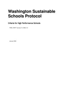 WSSP Criteria for High Performance Schools