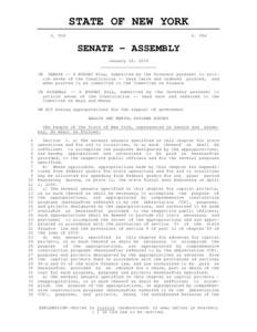 [removed]NYS Executive Budget Appropriation Bill for Health and Mental Hygiene