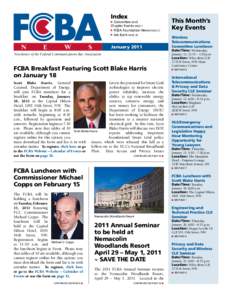 Index  Committee and Chapter Events page 7  FCBA Foundation News page 27