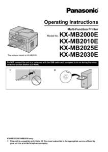 Operating Instructions Multi-Function Printer Model No.  This pictured model is KX-MB2030.