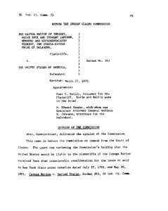 36 Ind. C1. Camm. 75 BEM)RE THE INDIAN CLAIMS COMMISSION THE CAYUGA NATION OF INDIANS, PETER BUCK AND STEWART JAMISON, MEMBERS AND REPRESENTATIVES