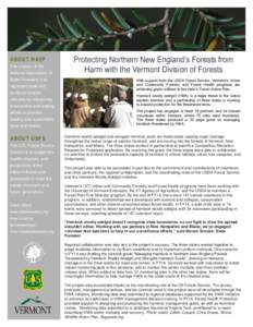 ABOUT NASF The mission of the National Association of State Foresters is to represent state and territorial forester