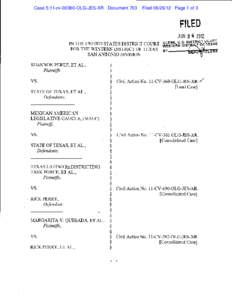 Case 5:11-cv[removed]OLG-JES-XR Document 703  Filed[removed]Page 1 of 3 FILED JUN 2 6