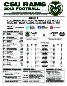 Sonny Lubick / Colorado State Rams football / Colorado State Rams / Jim McElwain / Mountain West Conference / Utah State Aggies football / Colorado State University / Steve Fairchild / Colorado State Rams football team / Colorado counties / College football / Larimer County /  Colorado