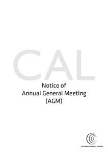 Notice of Annual General Meeting (AGM) This page is intentionally left blank