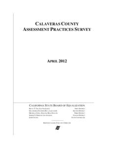 Calaveras County Assessment Practices Survey